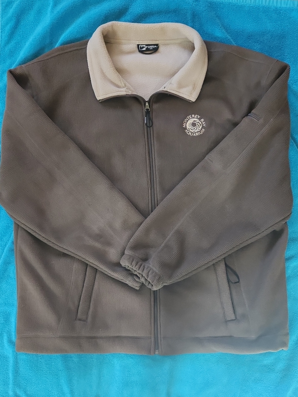 Fossa Monterey Bay Aquarium Logo Jacket Men's 2XL Brown